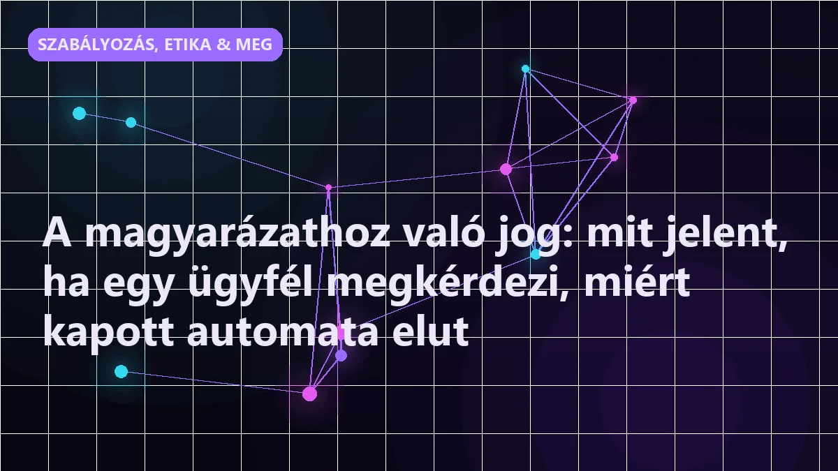 A magyarázathoz való jog: mit jelent, ha egy ügyfél megkérdezi, miért kapott automata elut - szabályozás, etika & megfelelés